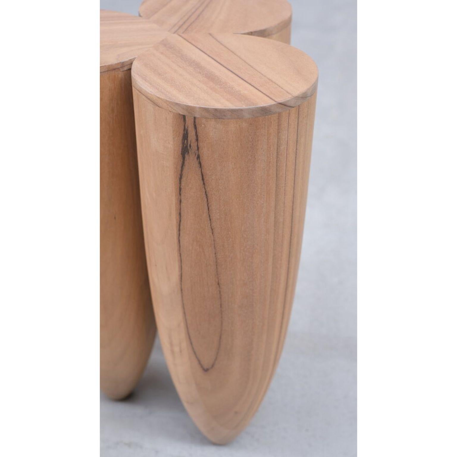 Contemporary Senufo Stool Natural in African Walnut by Arno Declercq