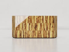 Senza Fine sideboard in Black Antiaris glossy wood