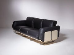 Divano in pelle "Senzafine" di Eleonore Peduzzi Riva per Zanotta, Italia, anni '60