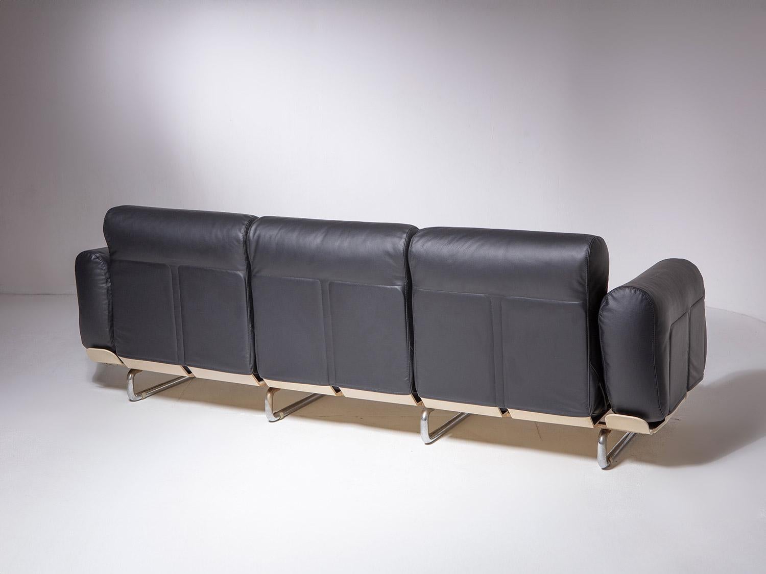 Métal Canapé «enzafine » d'Eleonore Peduzzi Riva pour Zanotta, Italie, années 1960 en vente