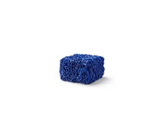 Senzafine Pouf in Polyurethane Blue by Gaetano Pesce