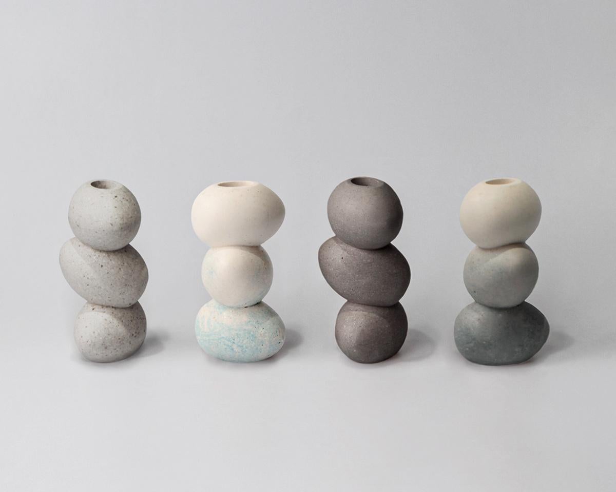 North Korean Seo of 4 Eggshell Vases. From the Oygg series For Sale