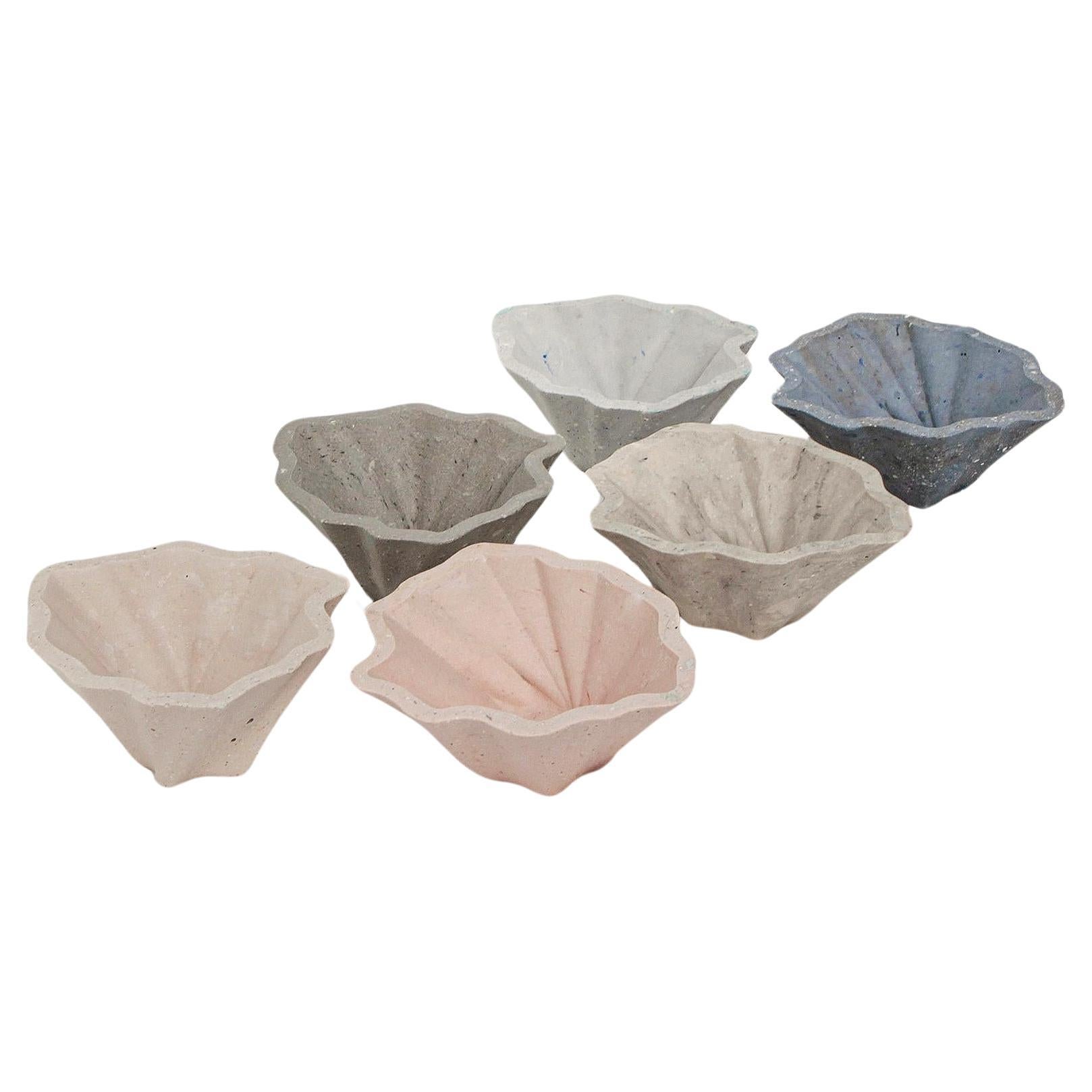 Set of 6 Oyster Shell Trays. From the Oygg series For Sale