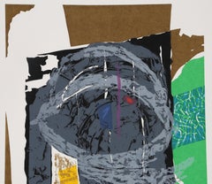 Occhio di Vishnu, serigrafia espressionista astratta di Seong Moy