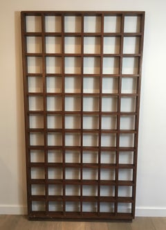 Separation Shelf Made of Exotic Wood, circa 1970