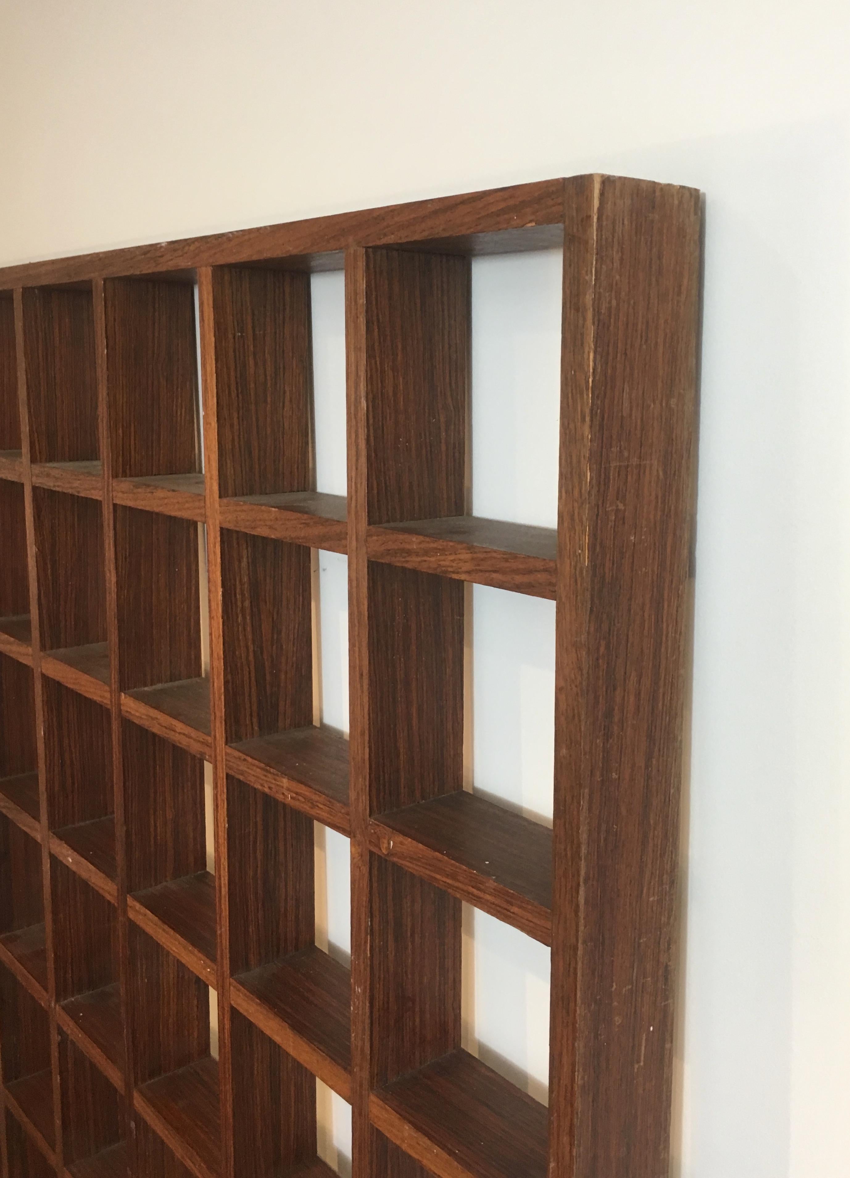 Late 20th Century Separation Shelf Made of Exotic Wood, circa 1970 For Sale