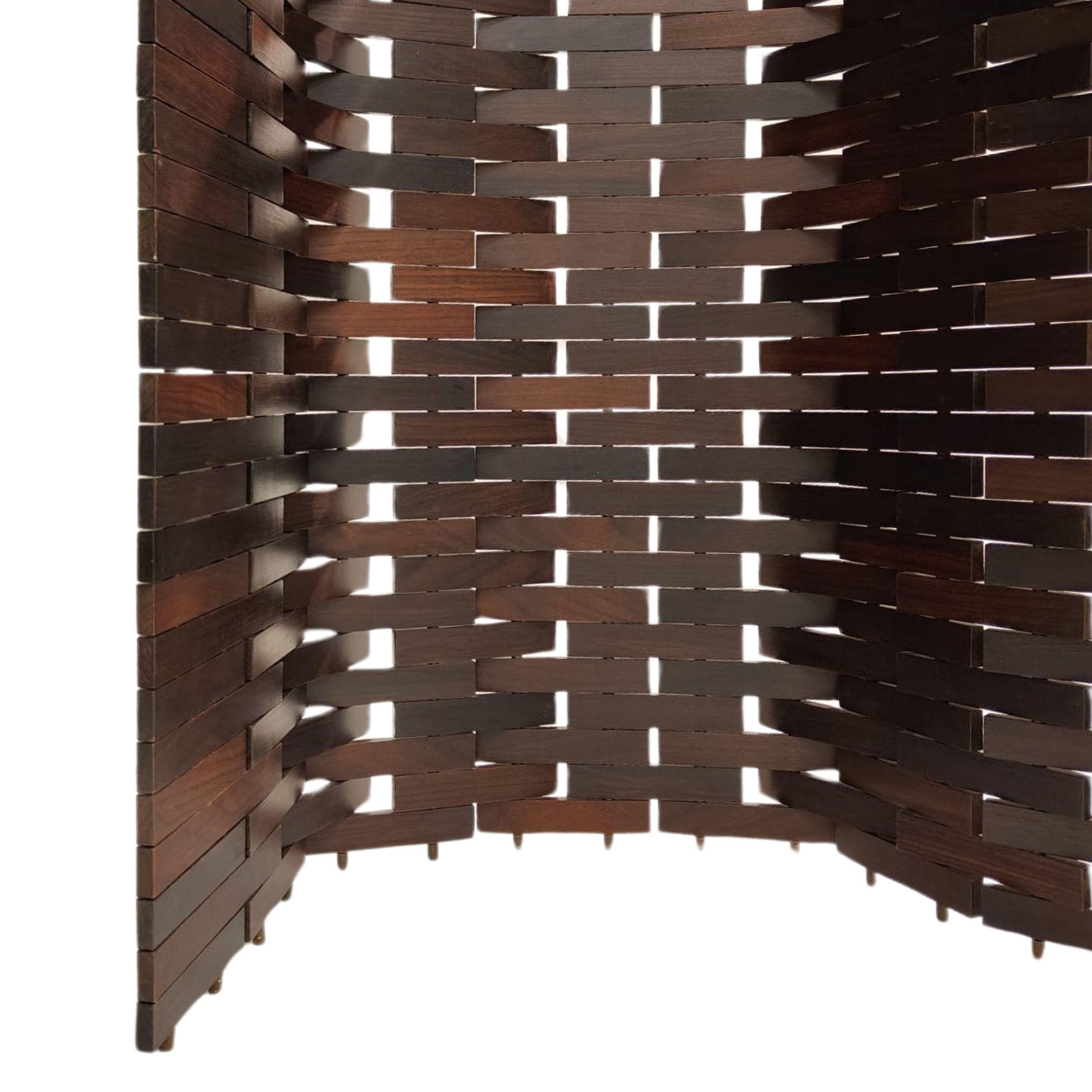 Separé in legno teak, manifattura italiana, anni '70/'80 ca. in vendita 3