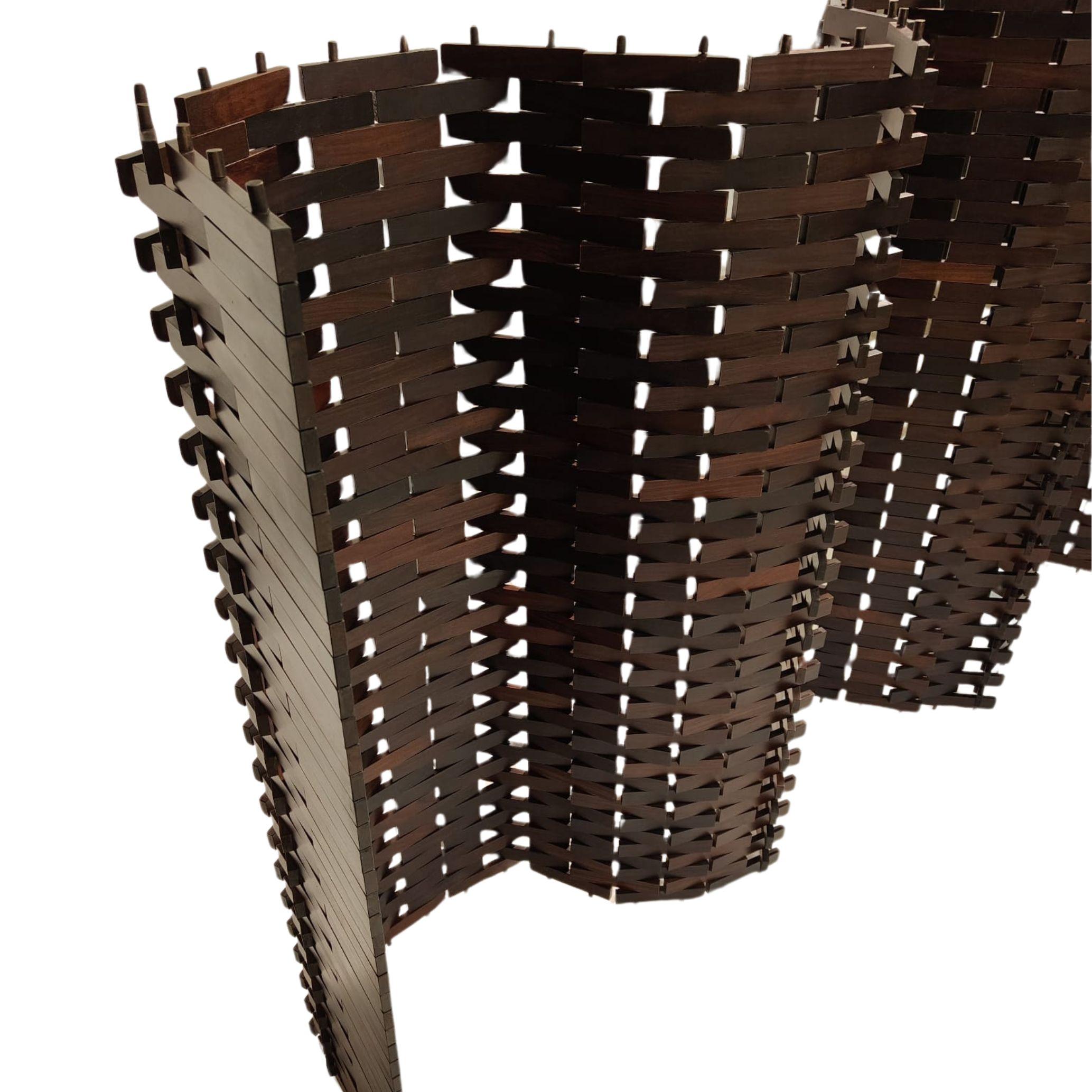 Separé in legno teak, manifattura italiana, anni '70/'80 ca. in vendita 4