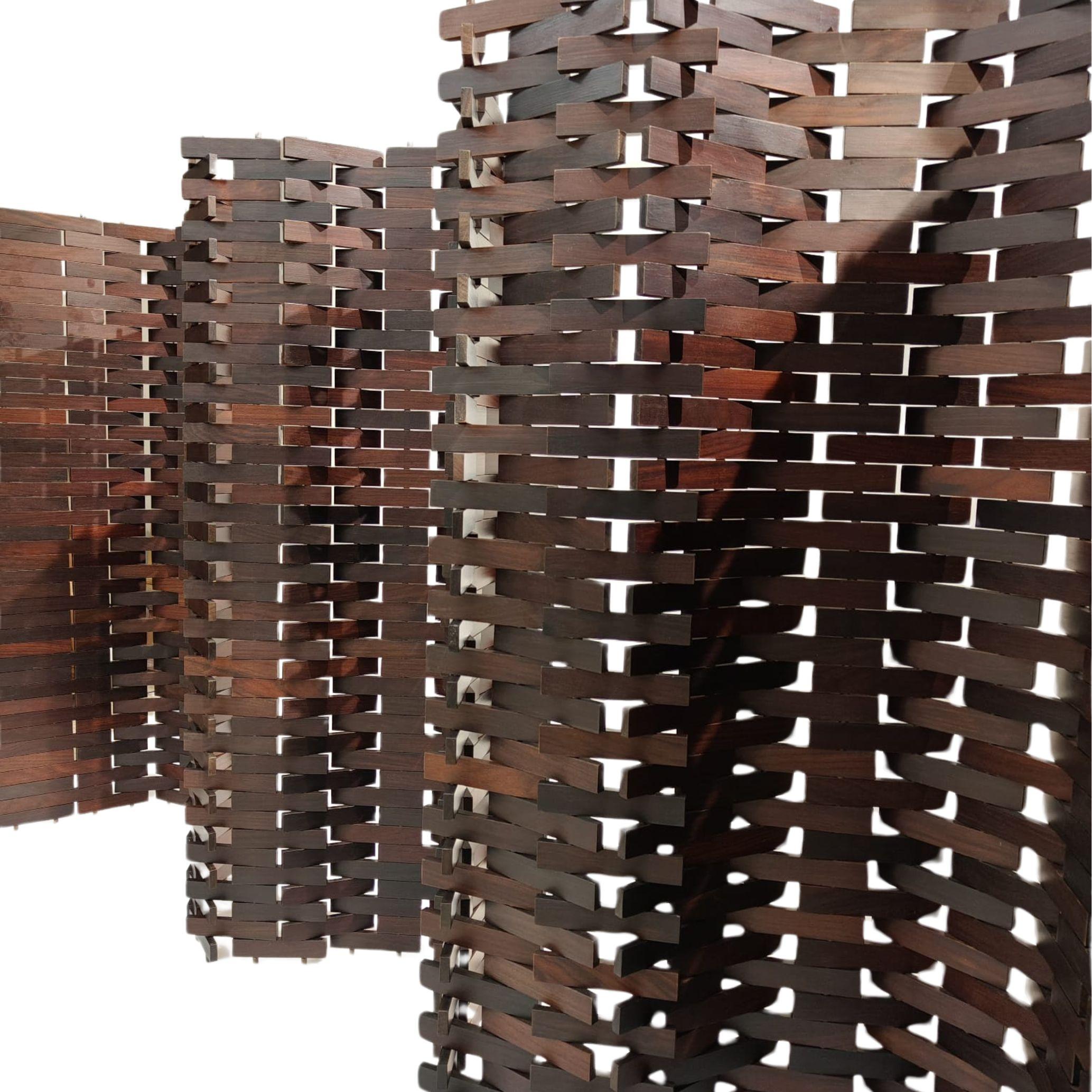 Separé in legno teak, manifattura italiana, anni '70/'80 ca. in vendita 5