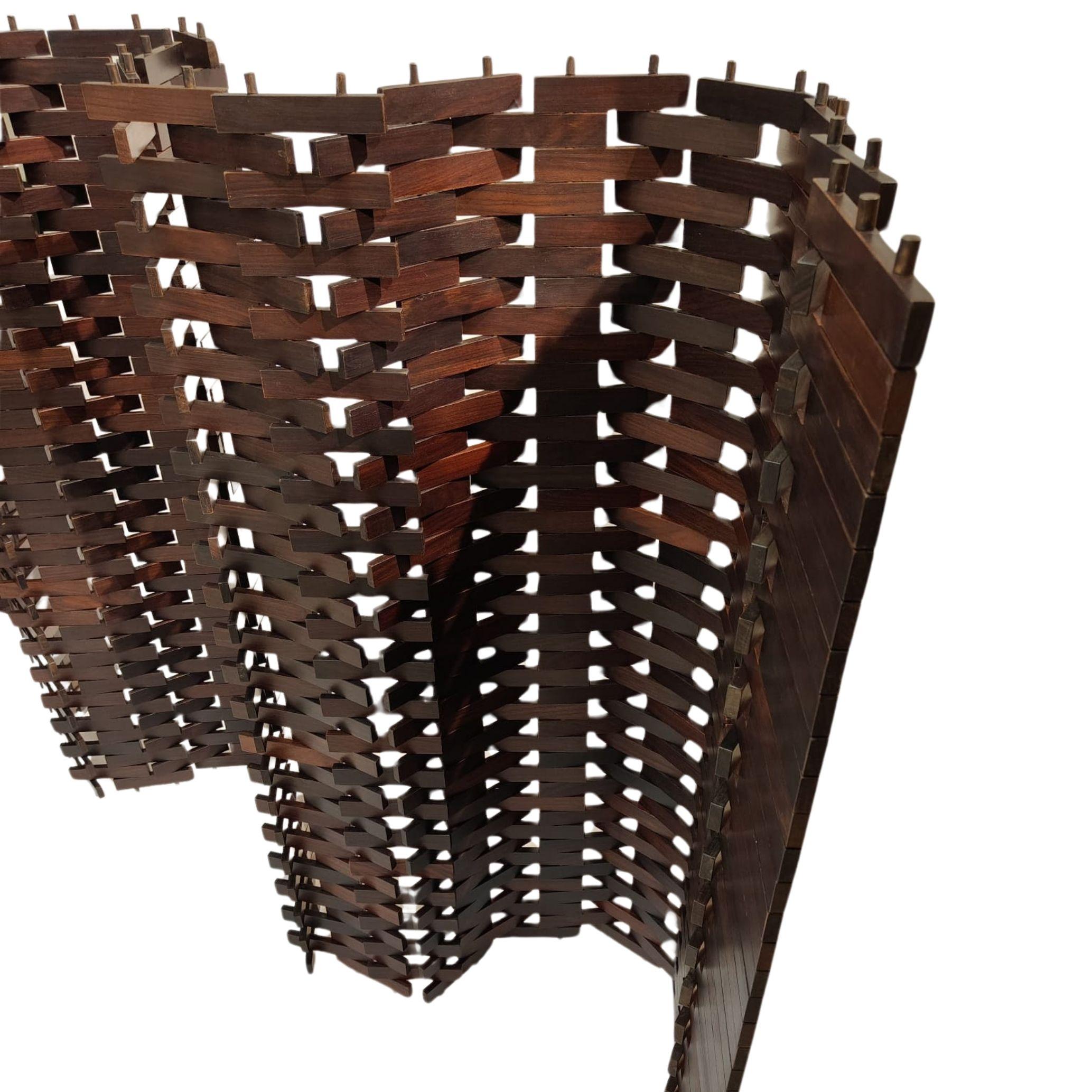 Separé in legno teak, manifattura italiana, anni '70/'80 ca. in vendita 8