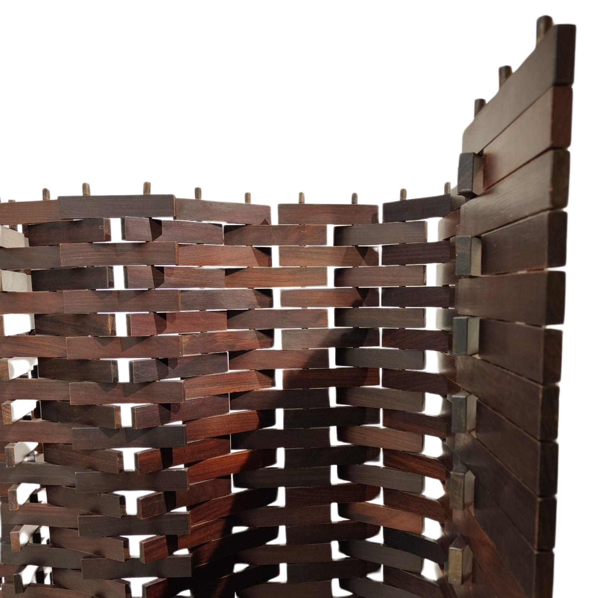 Separé in legno teak, manifattura italiana, anni '70/'80 ca. in vendita 10