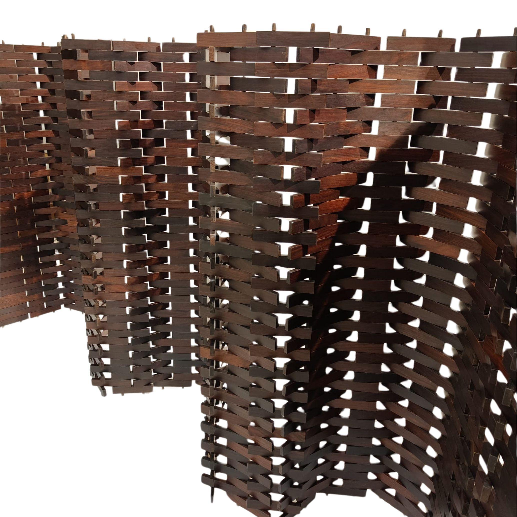 Separé in legno teak, manifattura italiana, anni '70/'80 ca. in vendita 11