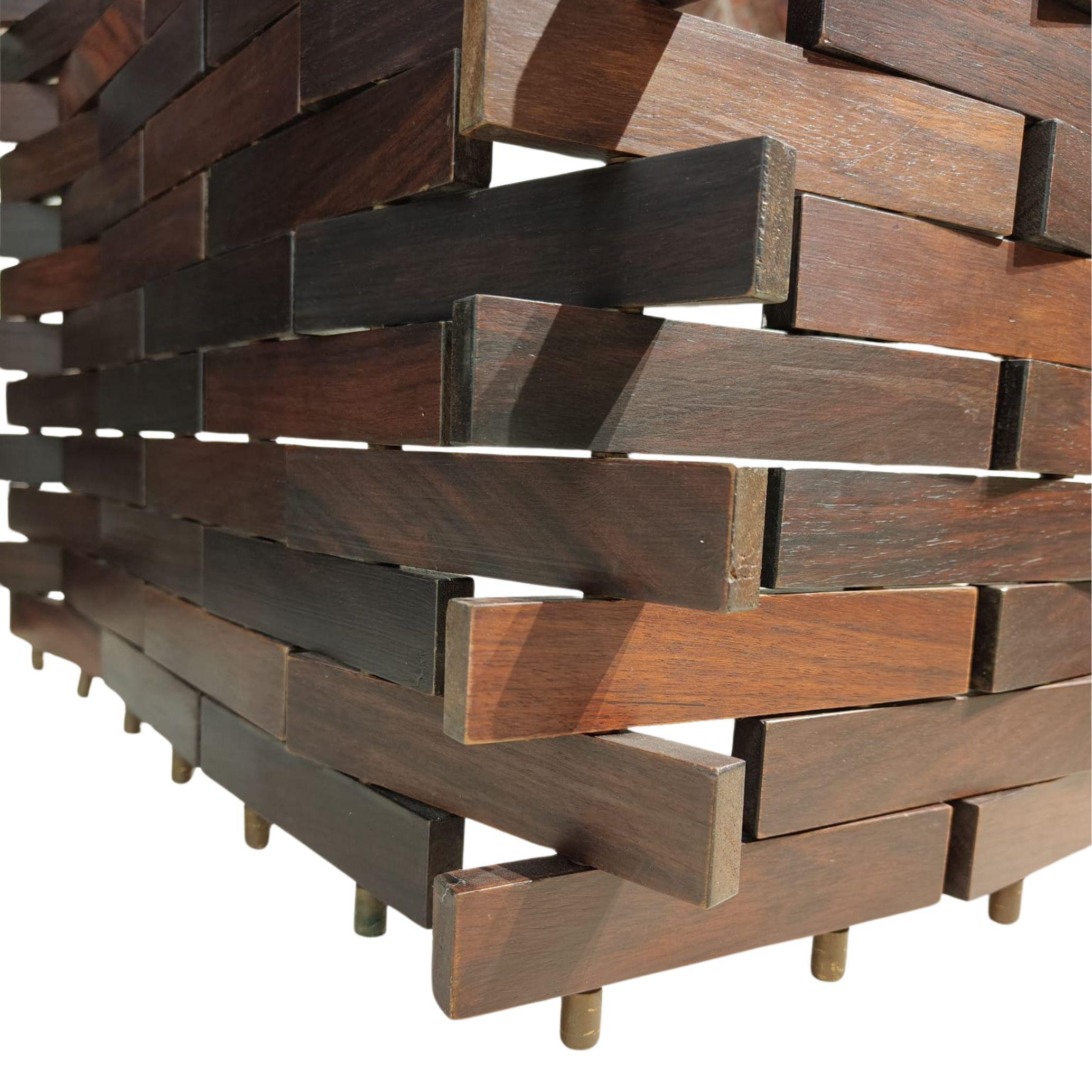 Italiano Separé in legno teak, manifattura italiana, anni '70/'80 ca. in vendita