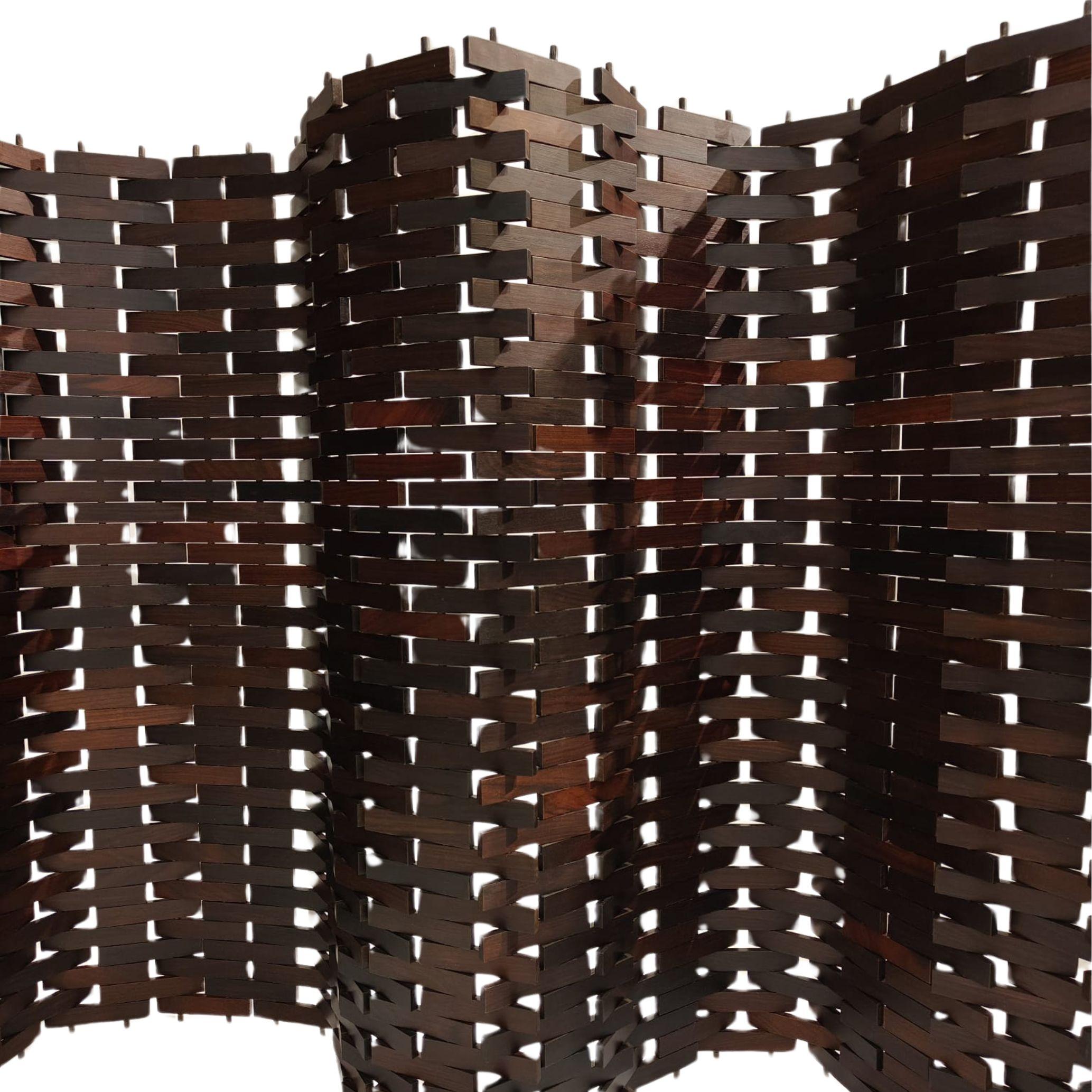 Separé in legno teak, manifattura italiana, anni '70/'80 ca. In condizioni buone in vendita a Vicenza, VI