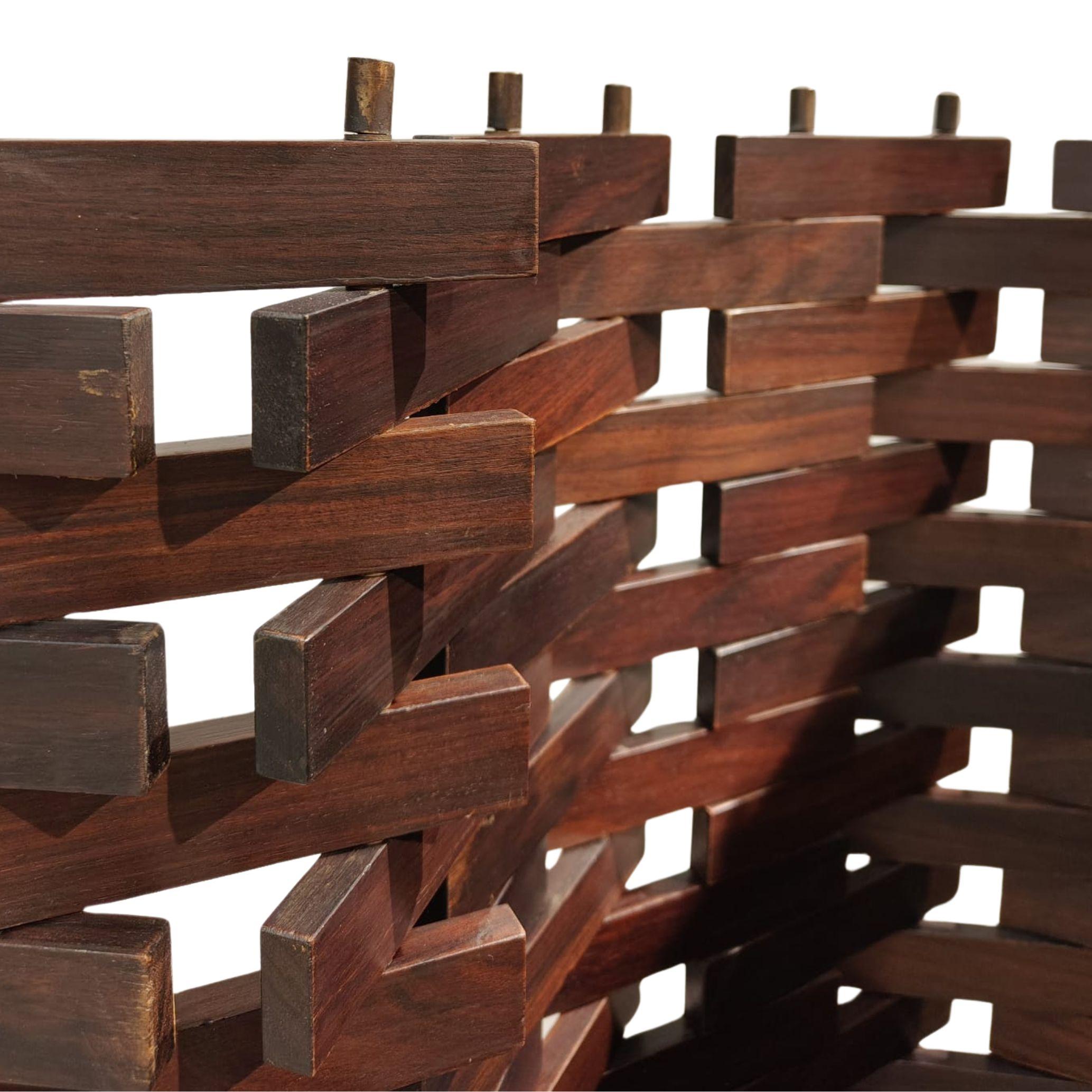 XX secolo Separé in legno teak, manifattura italiana, anni '70/'80 ca. in vendita