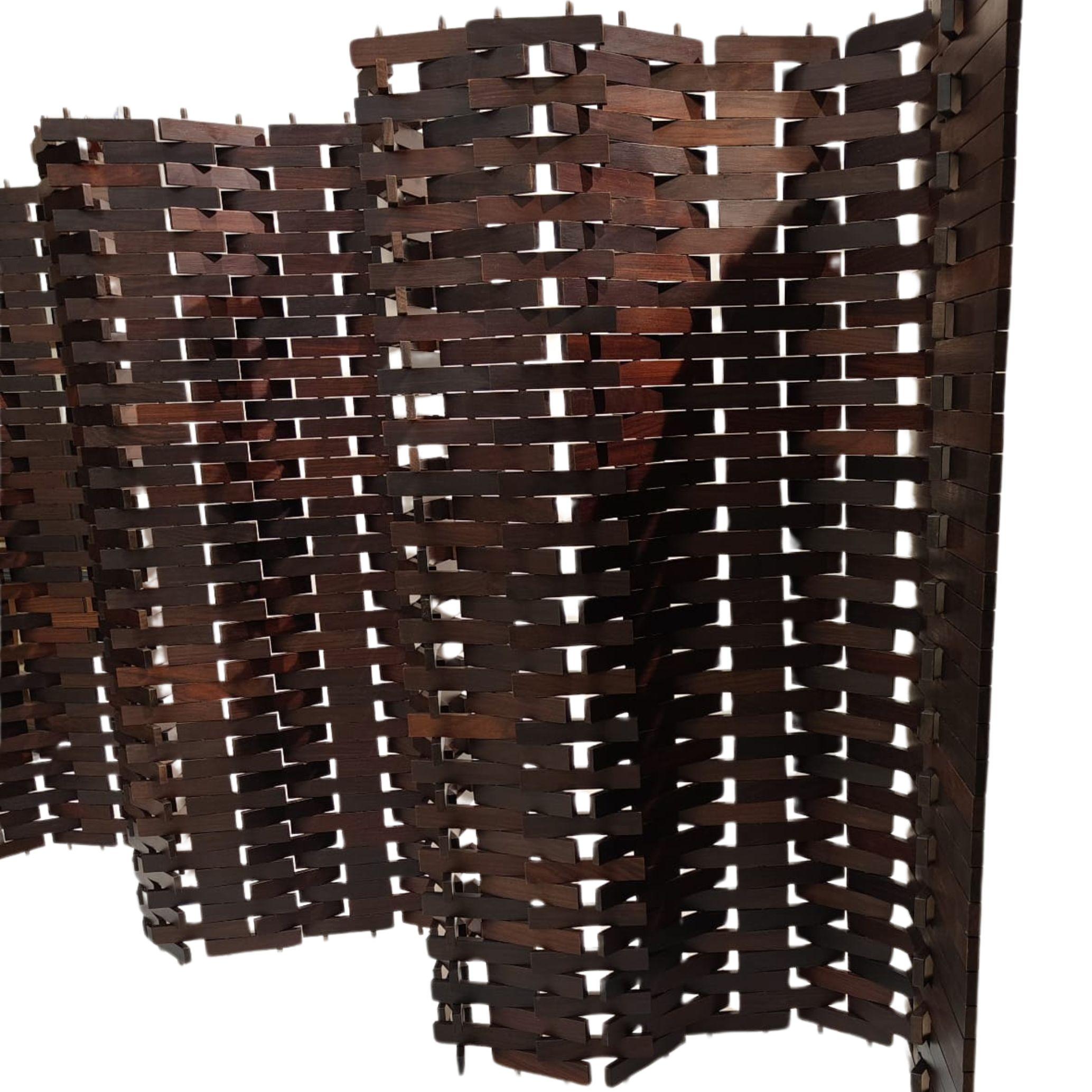 Ottone Separé in legno teak, manifattura italiana, anni '70/'80 ca. in vendita