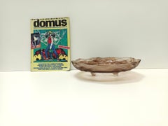 Sepia Cloud Glass Bowl or Centerpiece mod. Rotterdam by Walther & Sohne, Germany