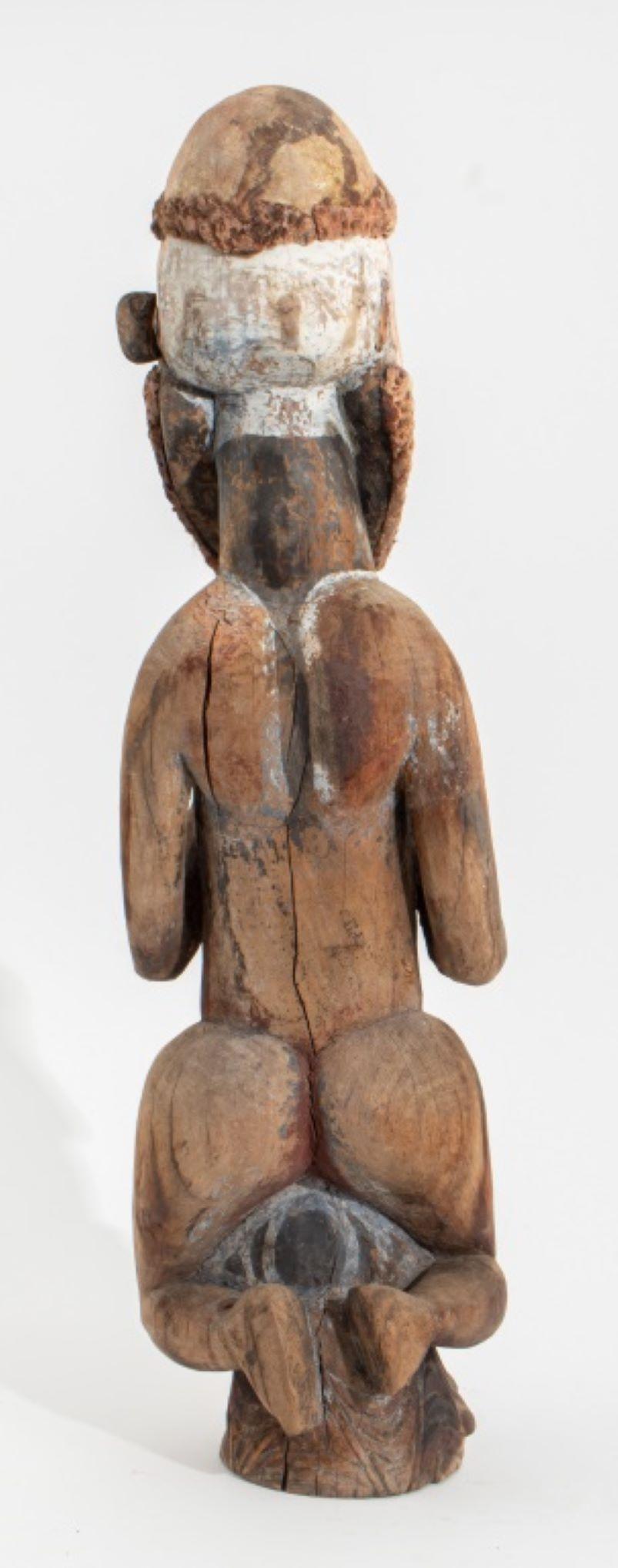 Sepik Carved Polychromed Wood Figure Sculpture 1