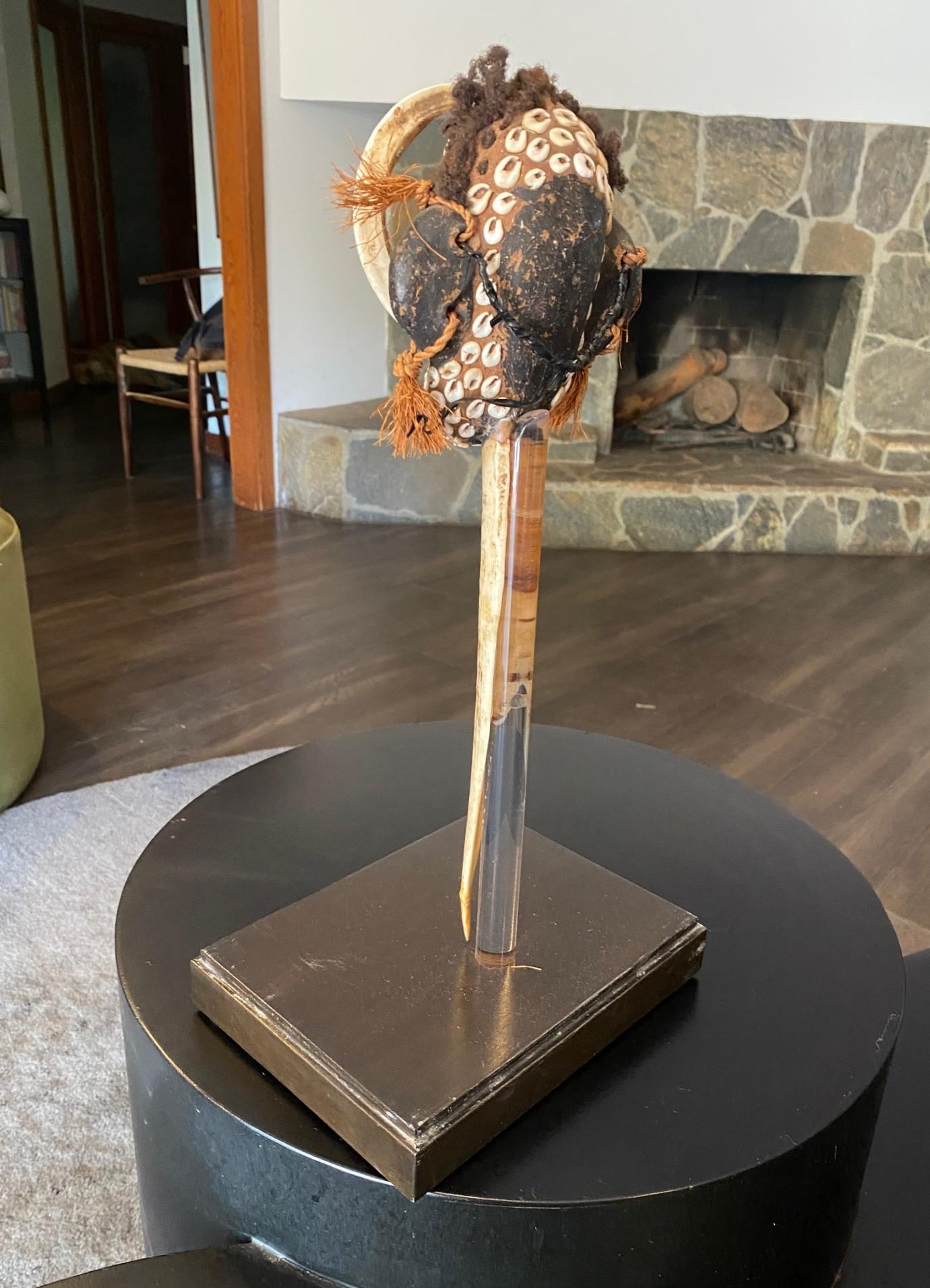 Popolo del fiume Sepik Papua &New Guinea Oceanico Primitivo Spirito Totem di Legno Figura in vendita 3