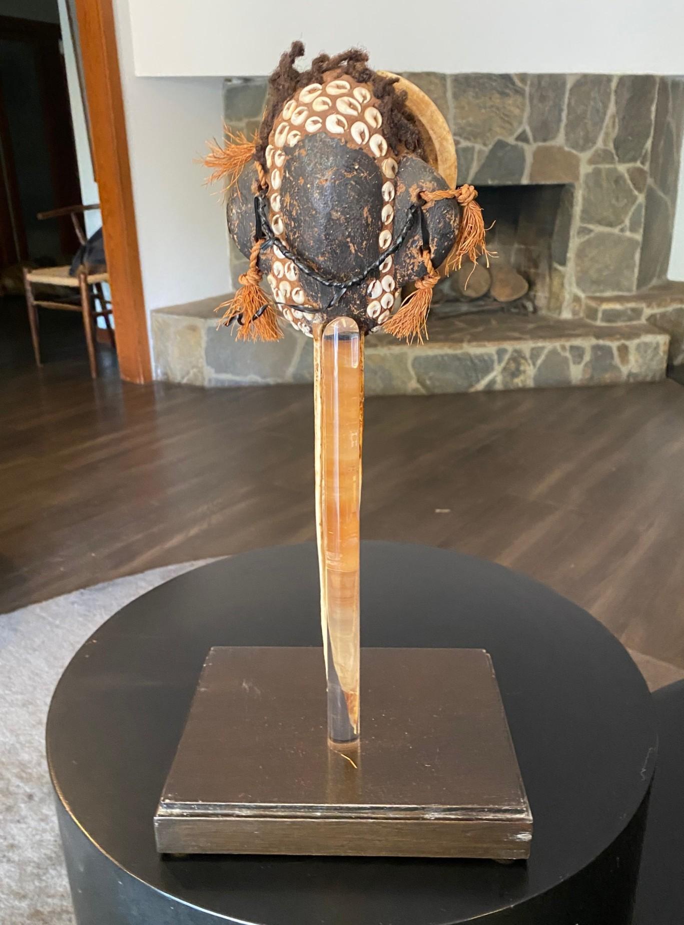 Popolo del fiume Sepik Papua &New Guinea Oceanico Primitivo Spirito Totem di Legno Figura in vendita 4