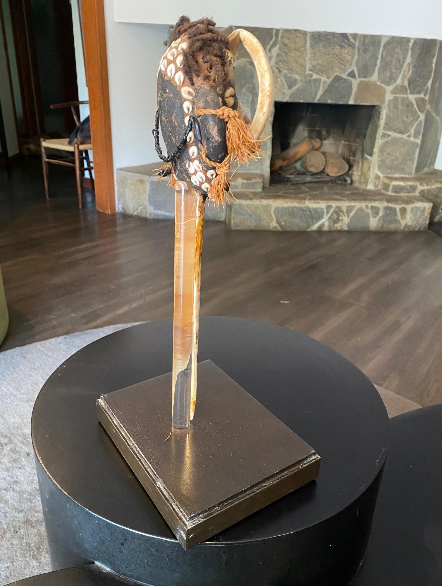 Popolo del fiume Sepik Papua &New Guinea Oceanico Primitivo Spirito Totem di Legno Figura in vendita 6