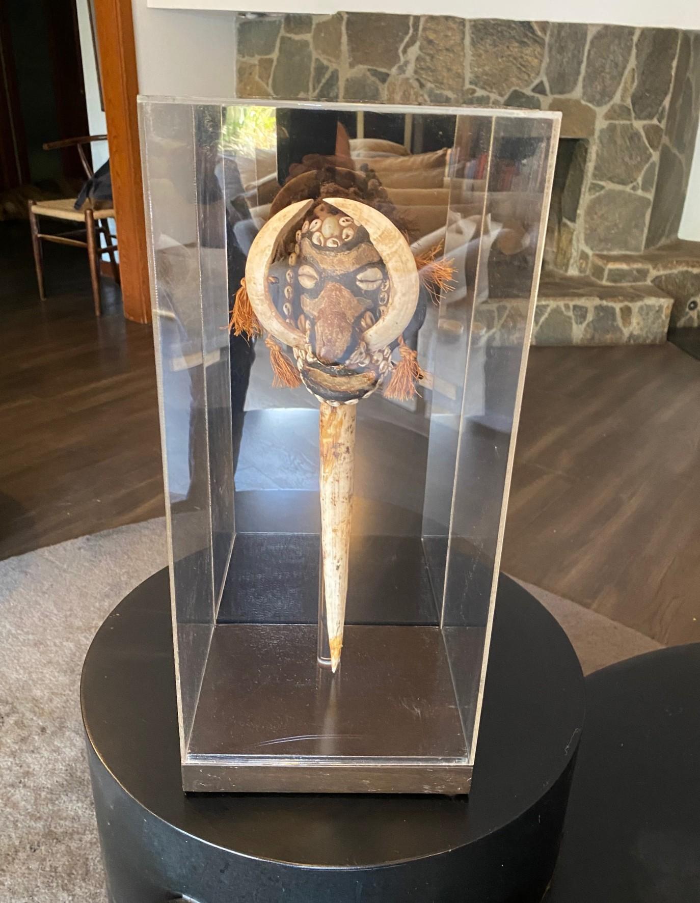 Popolo del fiume Sepik Papua &New Guinea Oceanico Primitivo Spirito Totem di Legno Figura in vendita 12
