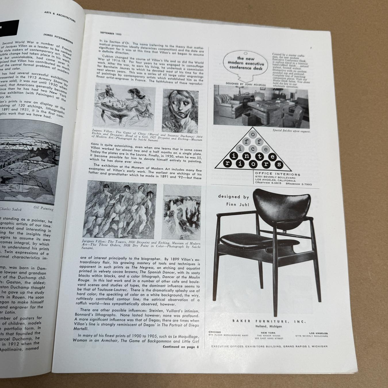 Sept 1953 Reed and Follis Arts & Architecture Modernism Magazine For Sale 2