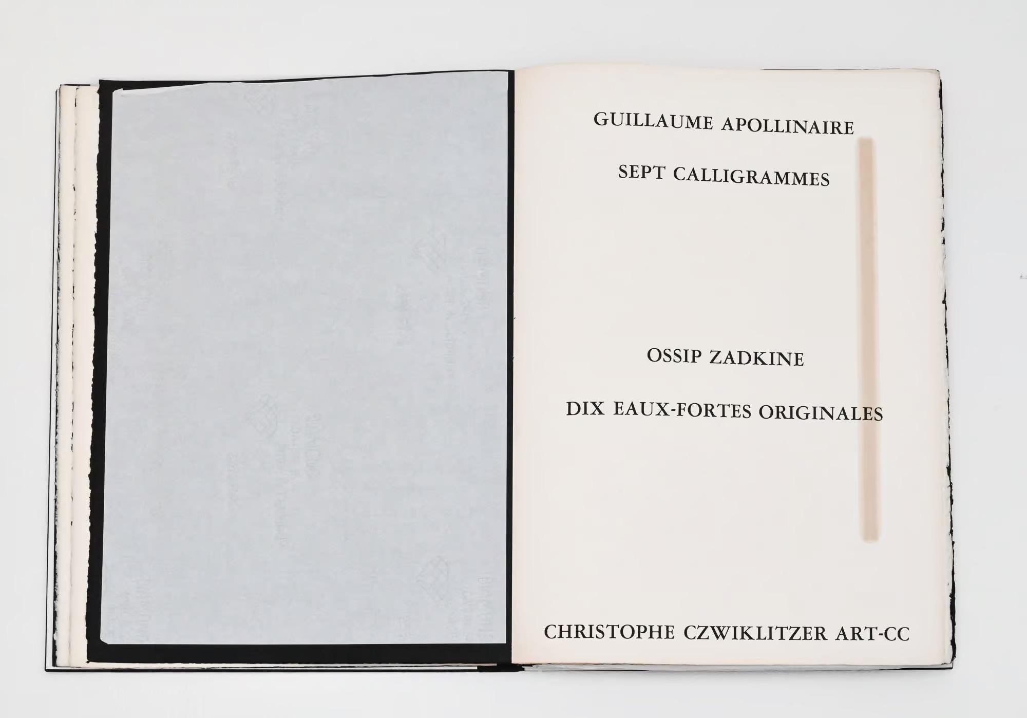 Sept Calligrammes d'Apollinaire 1967 Ossip Zadkine en vente 3