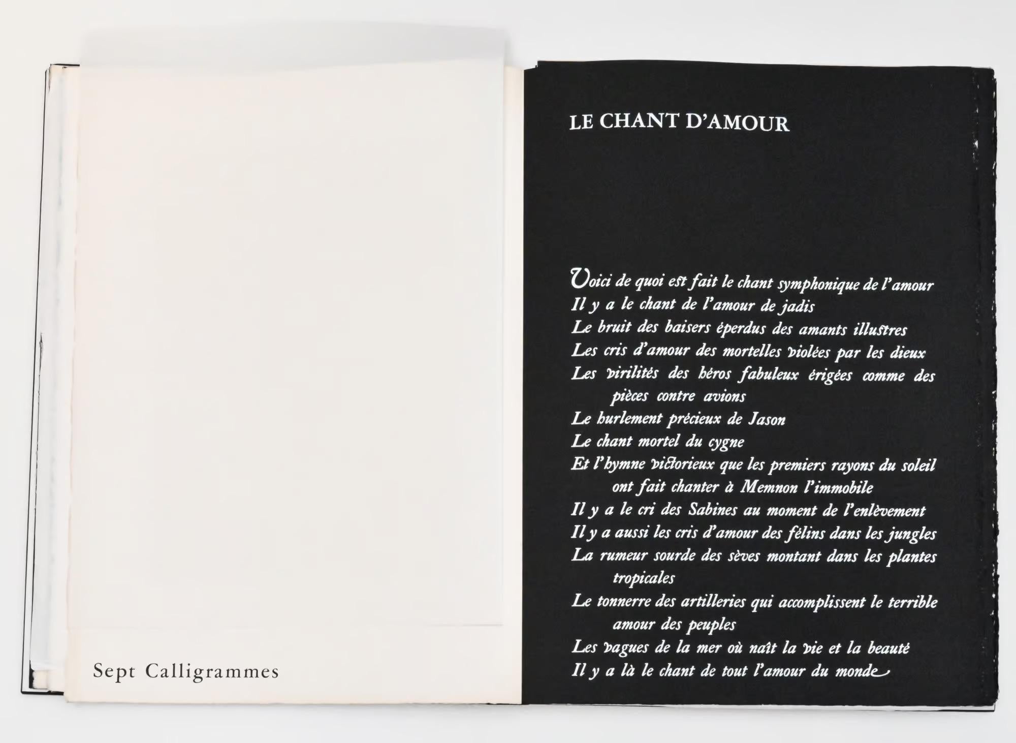 Sept Calligrammes d'Apollinaire 1967 Ossip Zadkine en vente 5