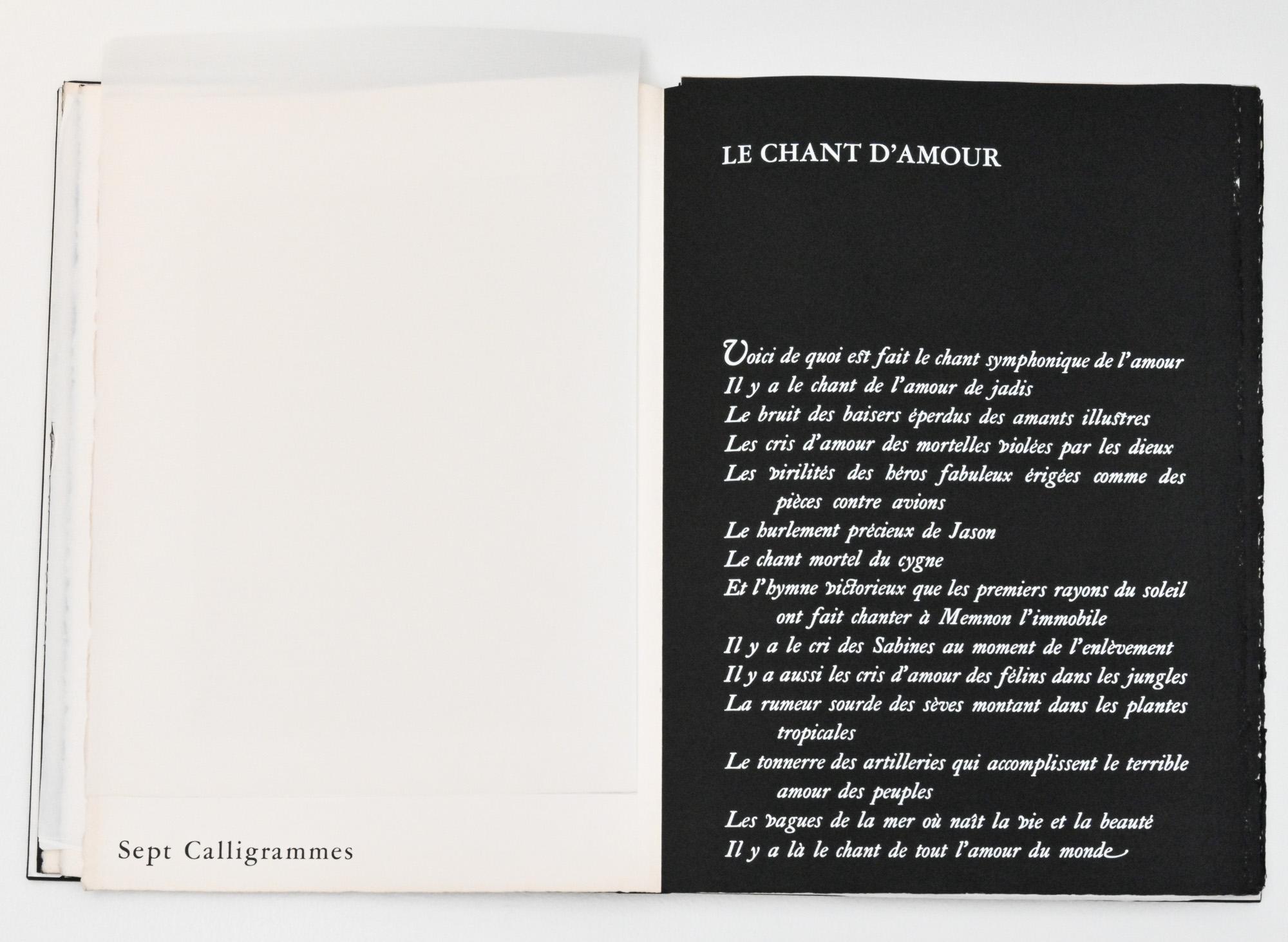 Sept Calligrammes d'Apollinaire 1967 Ossip Zadkine en vente 12