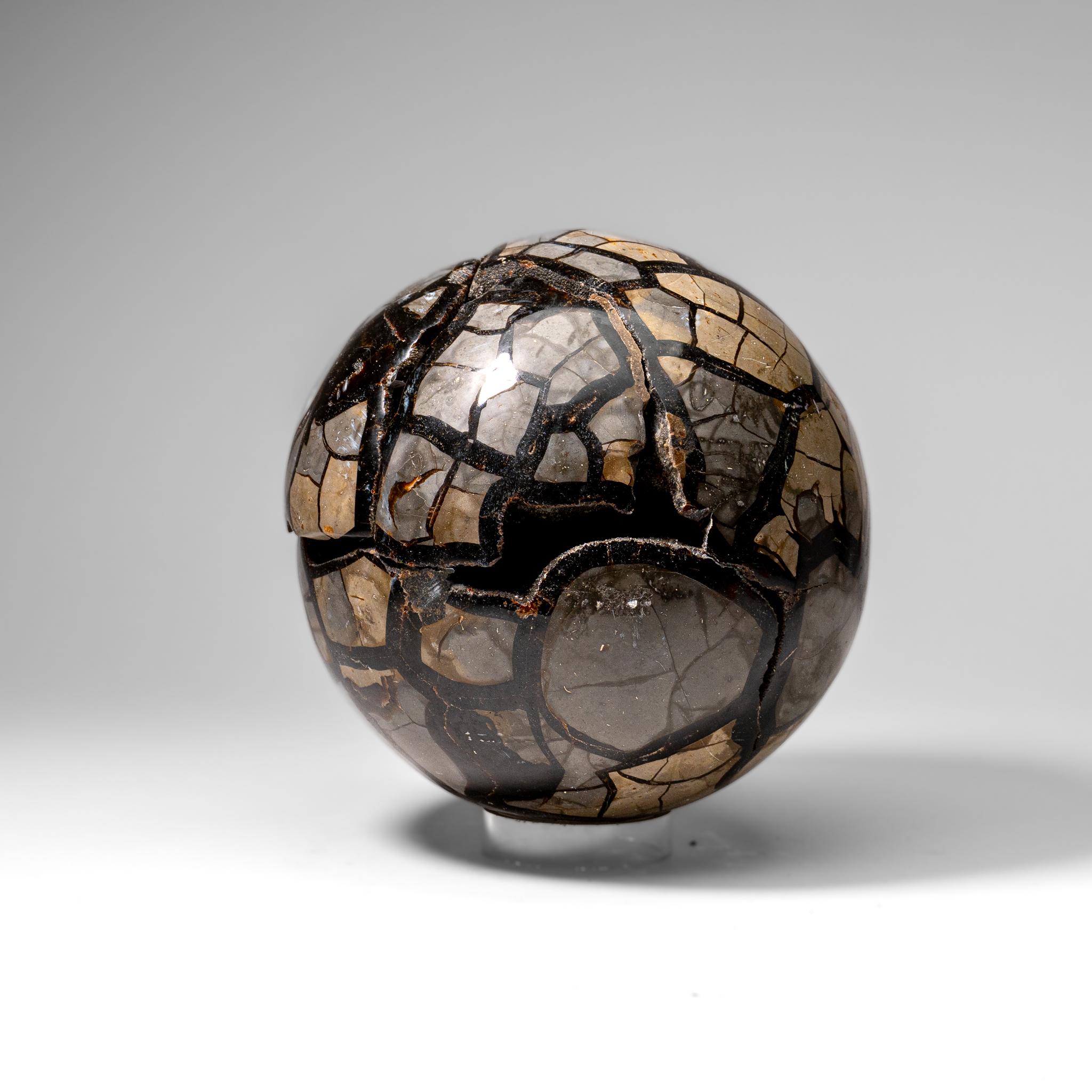 Septarian Druzy Geode Sphere from Madagascar (24.5 lbs) For Sale 4