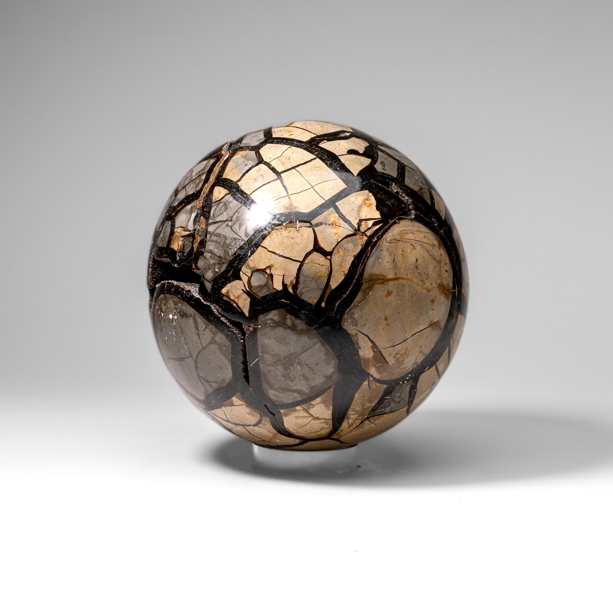 Septarian Druzy Geode Sphere from Madagascar (24.5 lbs) For Sale 5