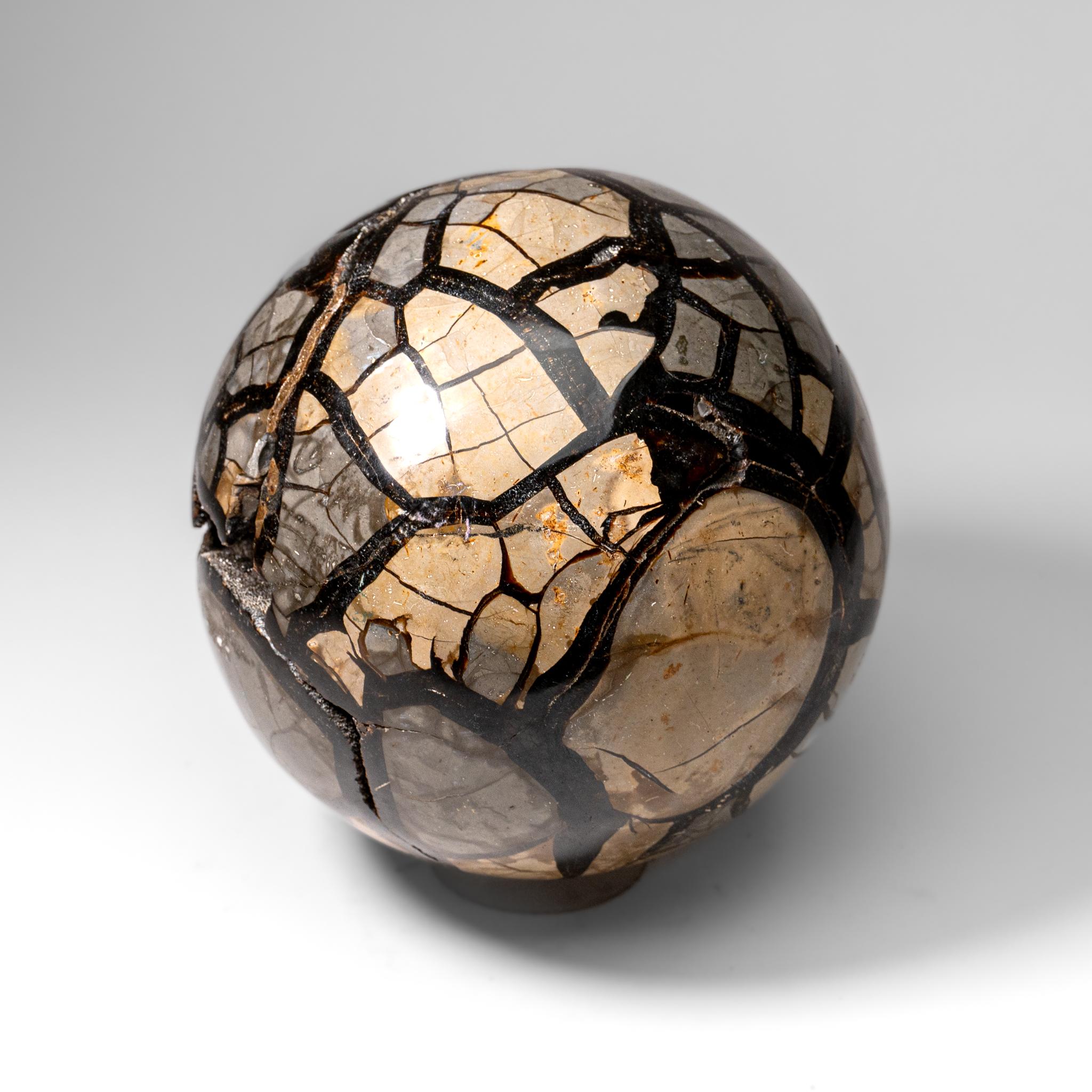 Septarian Druzy Geode Sphere from Madagascar (24.5 lbs) For Sale 6