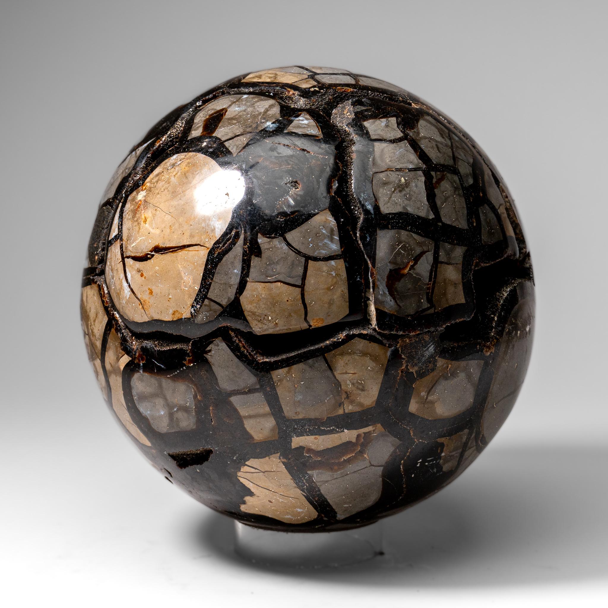 Septarian Druzy Geode Sphere from Madagascar (24.5 lbs) For Sale 8