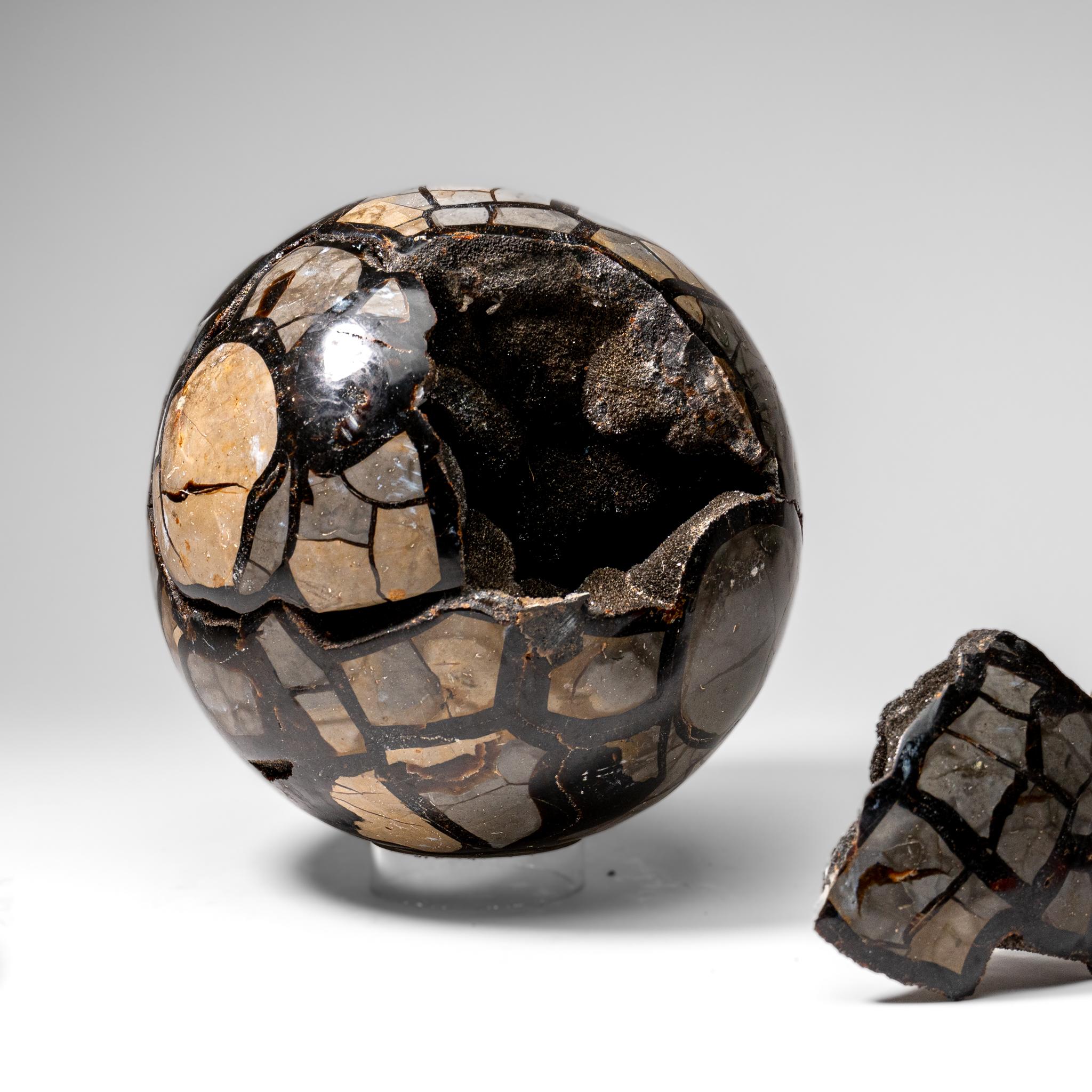 Septarian Druzy Geode Sphere from Madagascar (24.5 lbs) For Sale 3