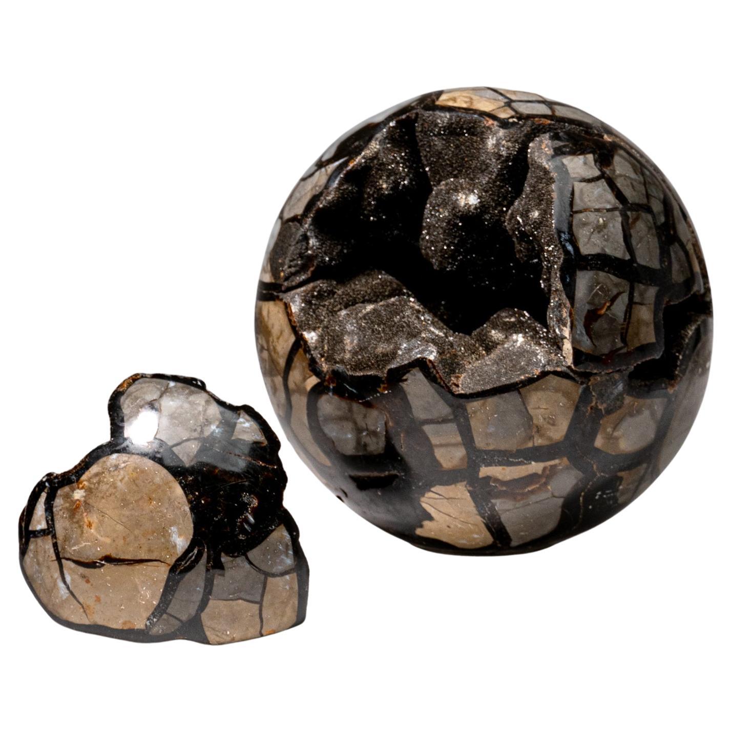 Septarian Druzy Geode Sphere from Madagascar (24.5 lbs)