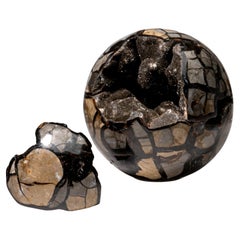 Septarian Druzy Geode Sphere from Madagascar (24.5 lbs)