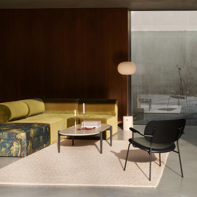 Septembre Coffee Table by Theresa Arns, Black Ash Legs and Grey Marble