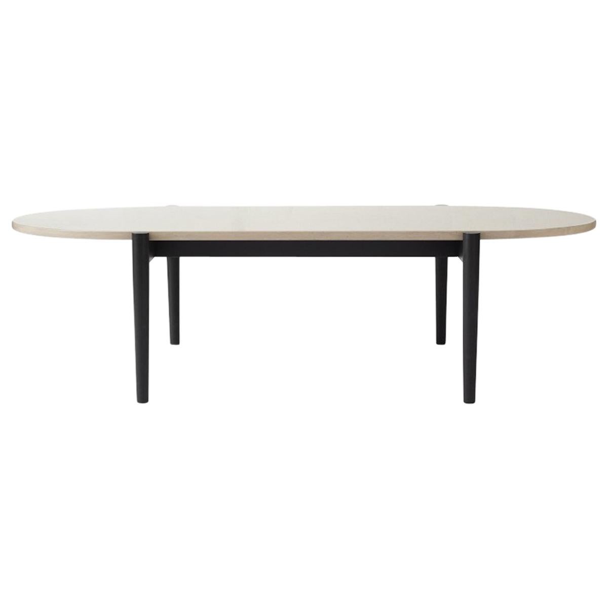 Septembre Coffee Table by Theresa Arns, Black Ash Legs & Grey Marble Top For Sale