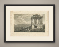 Sepulchral Monument at Mylasa, Antique Engraving after William Pars, 1797
