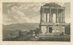 Sepulchral Monument at Mylasa, Antique Engraving after William Pars, 1797
