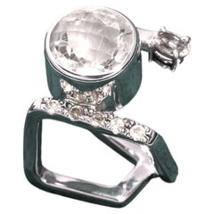 Sequence Ring in Sterling Silver 925 with Green Amethyst & Citrine by SAKRA