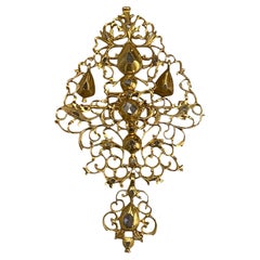 Sequillé"-Anhänger aus Gold und Diamanten, Portugal. 18. Jahrhundert