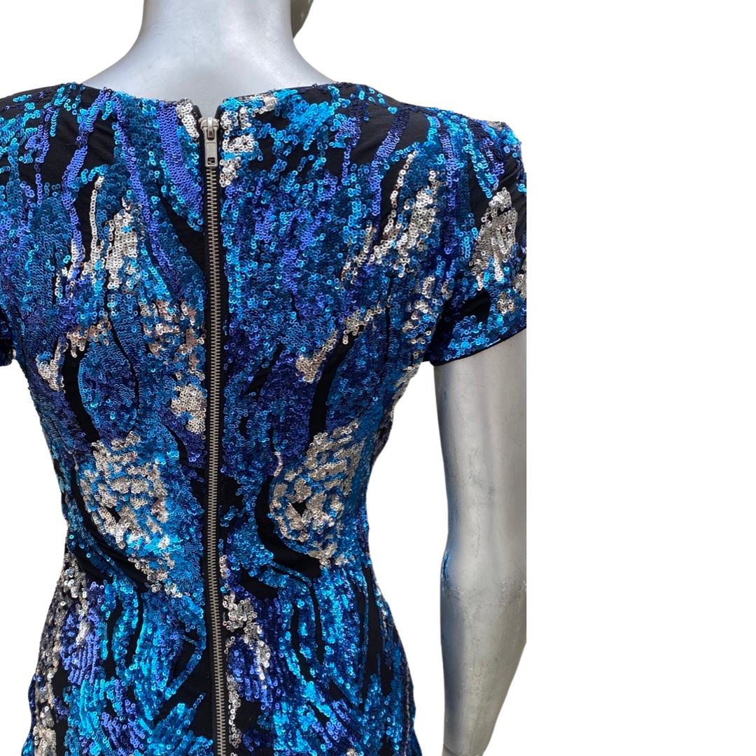 Sequin Abstract Sexy Dress w/ Full Zipper Back by ALexia Ardmor NWT Sz XS/S For Sale 4