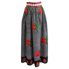Sequin Accented Strawberry Hostess Skirt
