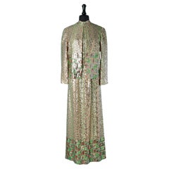 Sequin jacket and dress ensemble Alfred Bosand