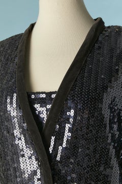 Sequin jacket and dress ensemble with velvet edge  Christian Dior Boutique