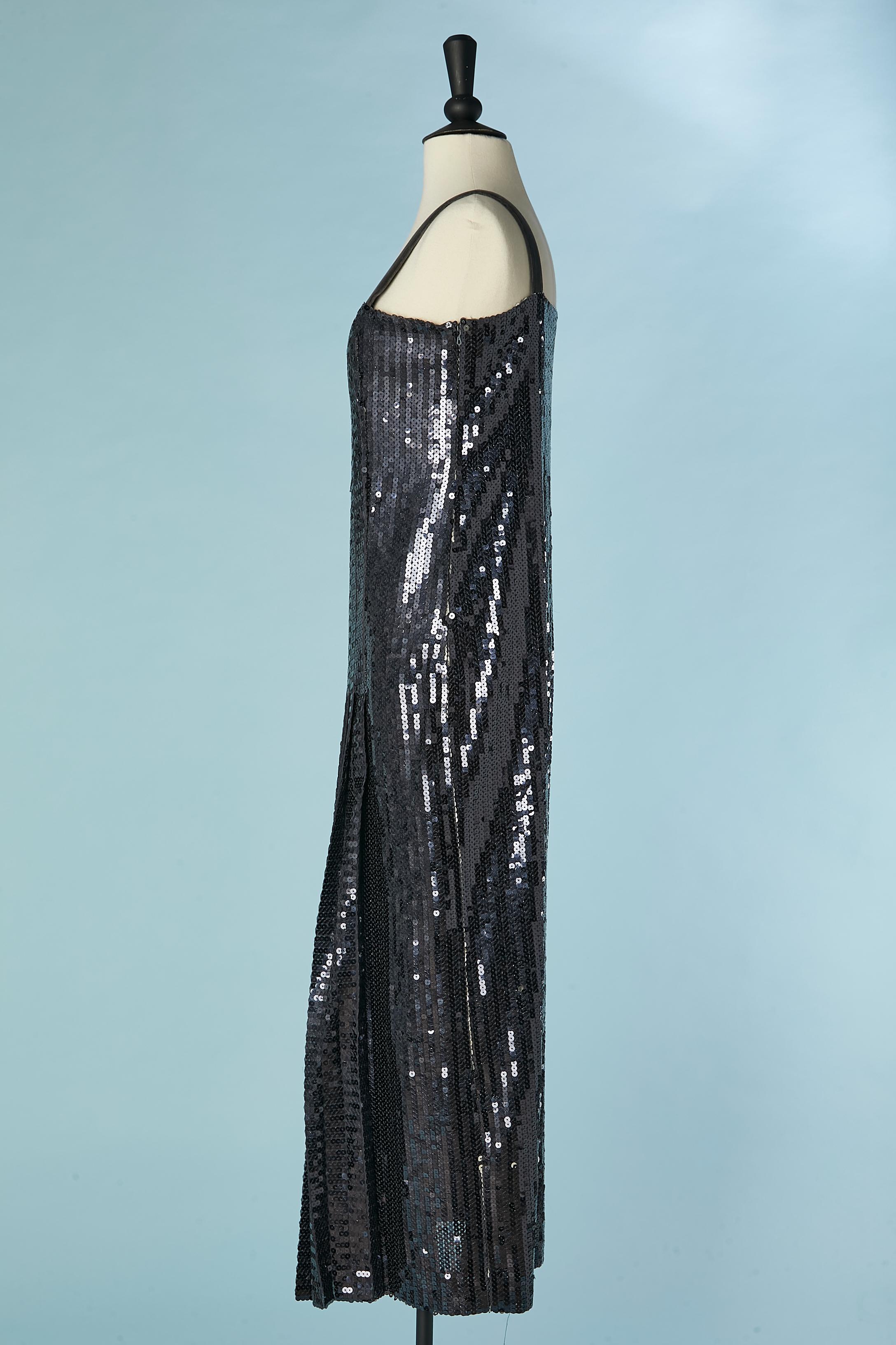 Sequin jacket and dress ensemble with velvet edge  Christian Dior Boutique For Sale 2