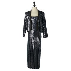Vintage Sequin jacket and dress ensemble with velvet edge  Christian Dior Boutique