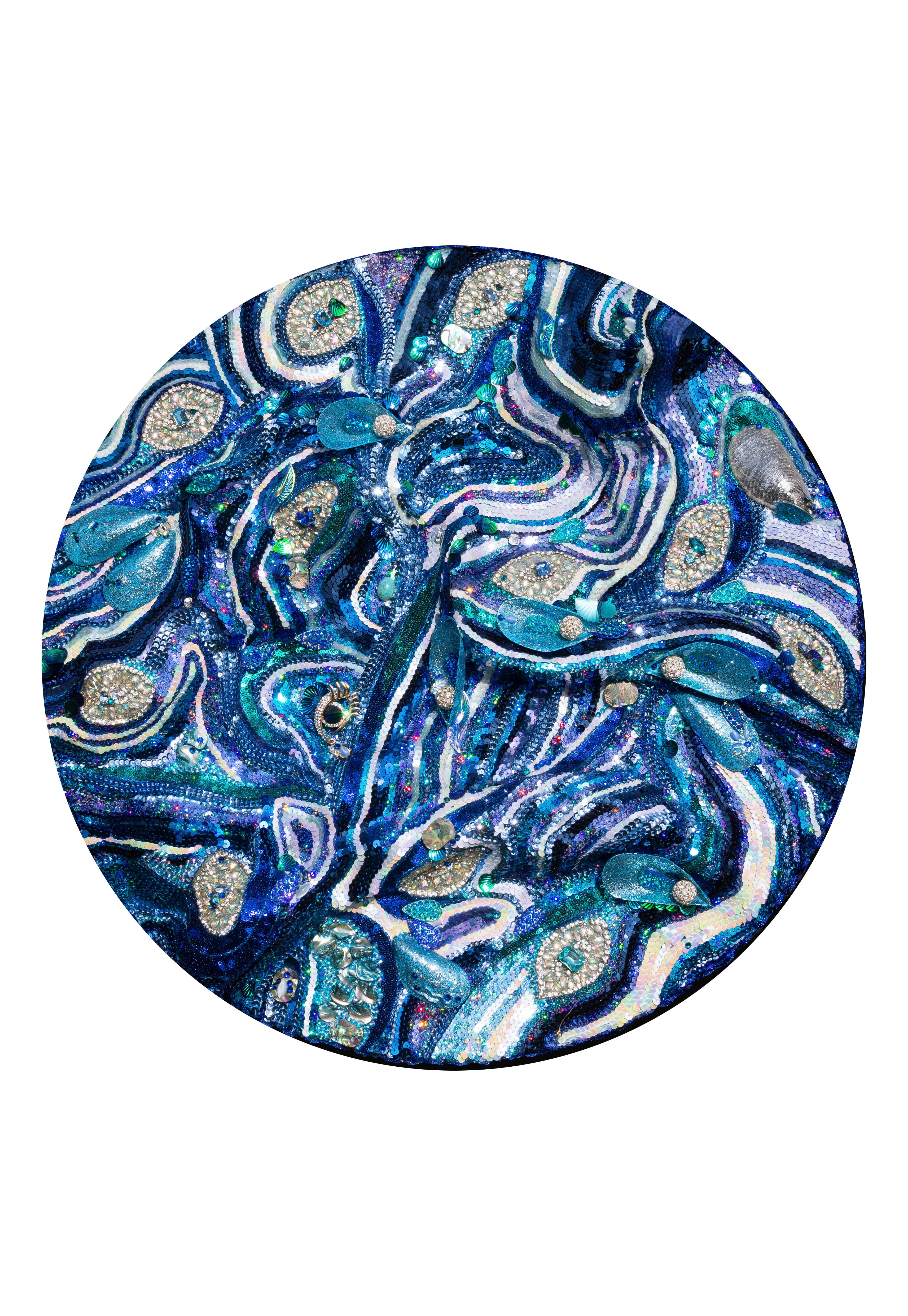 Aquarius Zodiac Sign Astrology Textile Art